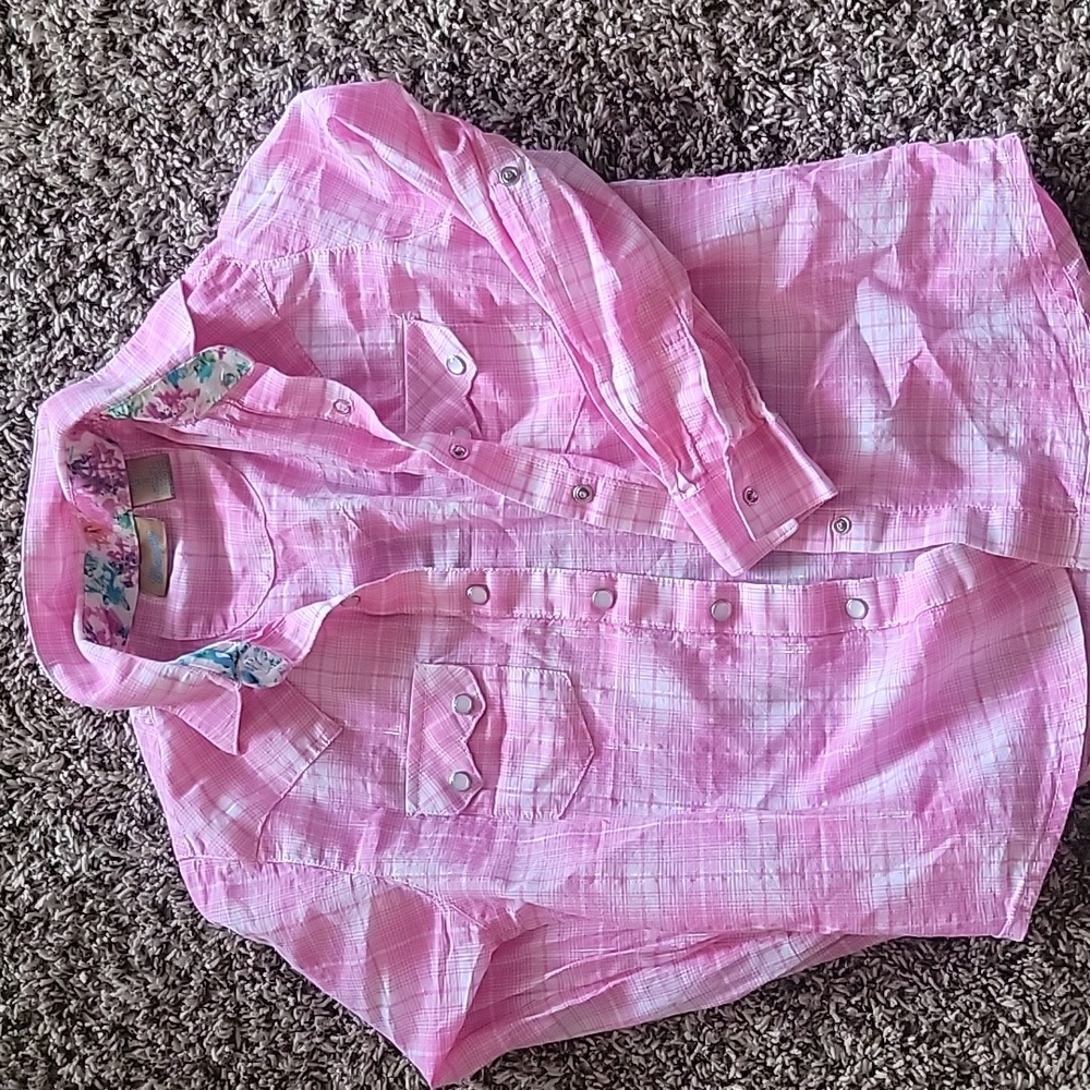 Girls wrangler button shirt